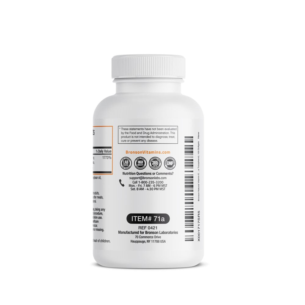 Bronson Natural Vitamin E Complex Capsules