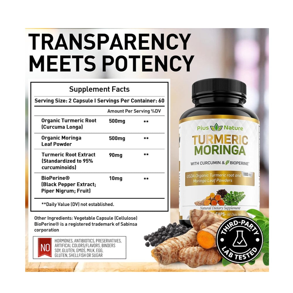 Pius Nature Turmeric Moringa Capsules