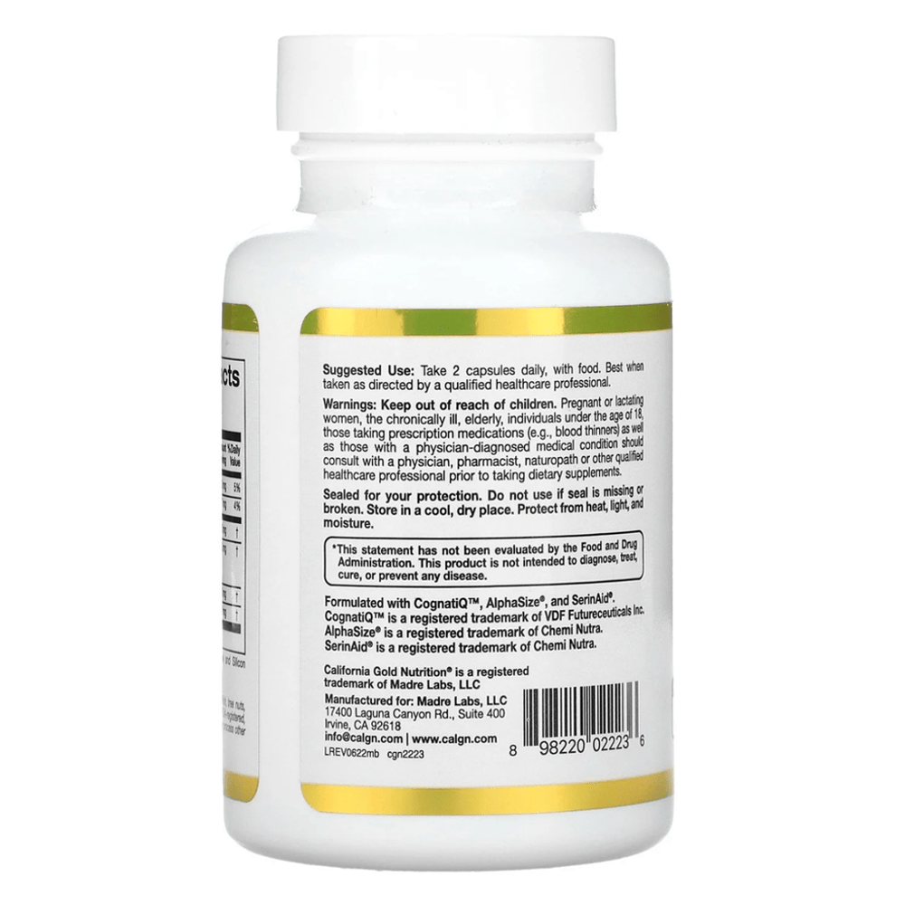 California Gold Nutrition MEM Boost Capsules - My Daraz Store