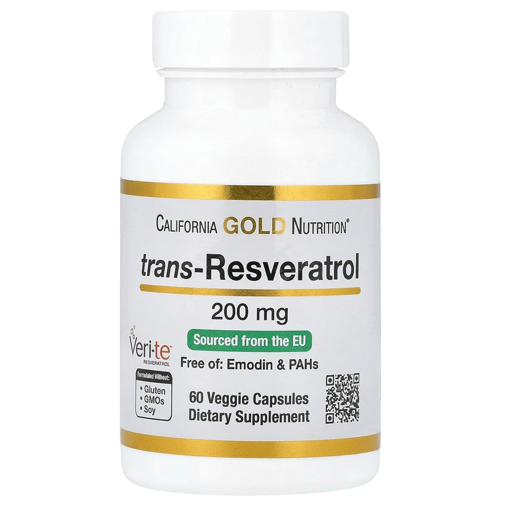 California Gold Nutrition Trans Resveratrol 200 Mg Capsules - My Daraz Store