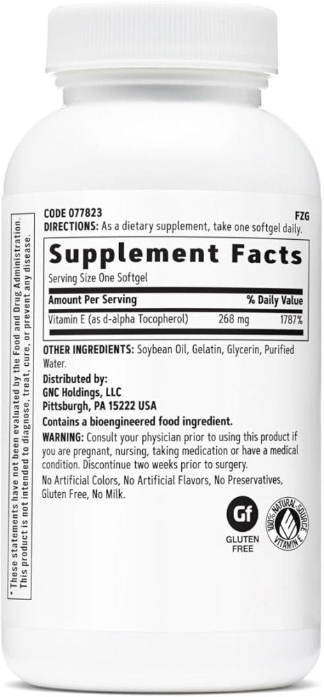 GNC Natural E 400 IU Supplement - My Daraz Store