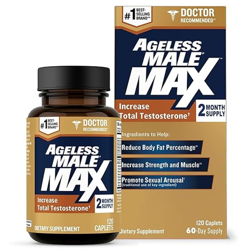 Ageless Male Max Testosterone Booster – 120 Caplets