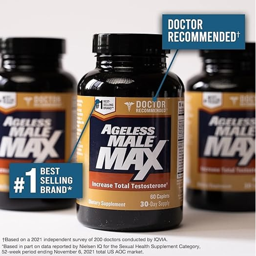 Ageless Male Max Testosterone Booster – 120 Caplets