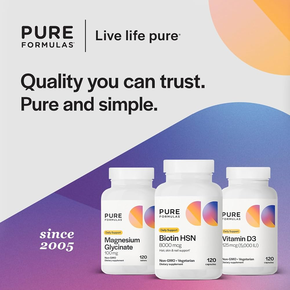 Pure Formulas Biotin HSN 8,000 mcg Capsules