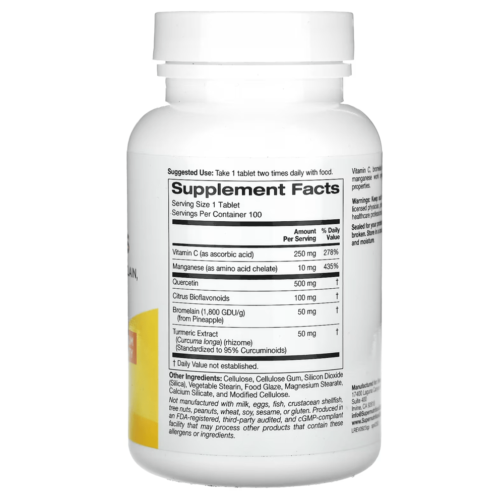 Super Nutrition Quercetin Plus Tablets - My Daraz Store