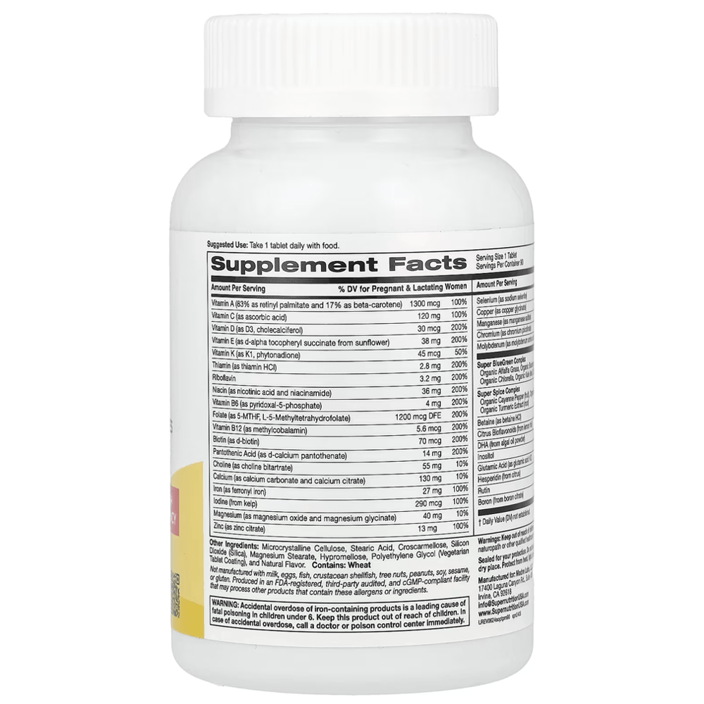 Super Nutrition Simply One Prenatal Multivitamin Tablets - My Daraz Store