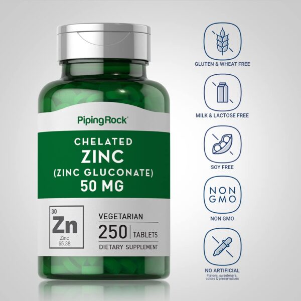 Pipingrock Zinc Gluconate 50mg Tablets Price in Pakistan