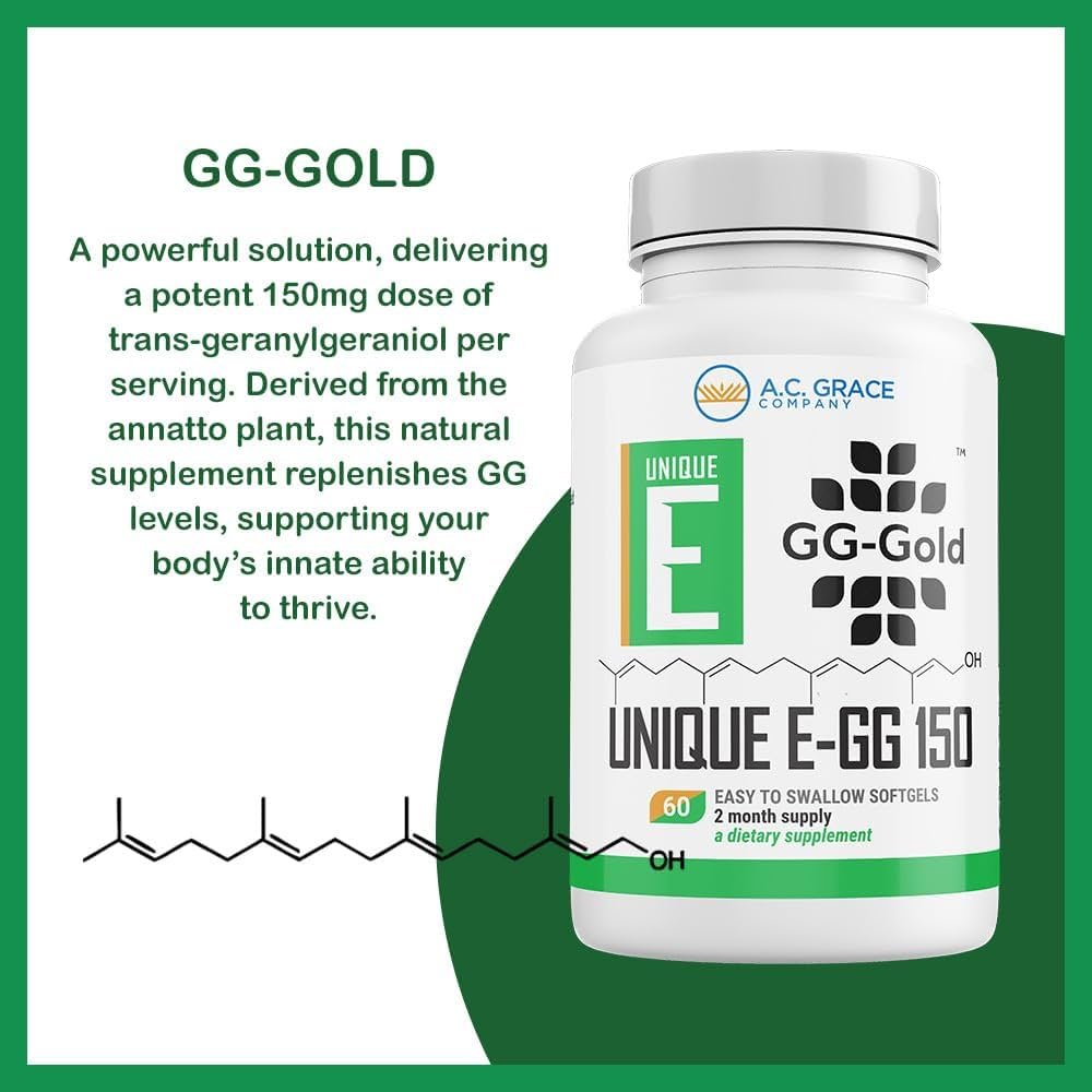 Sunergetic GG-Gold® Geranylgeraniol – (60 Liquid Capsules)