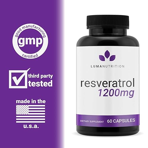 Luma Nutrition Resveratrol Antioxidant Capsules