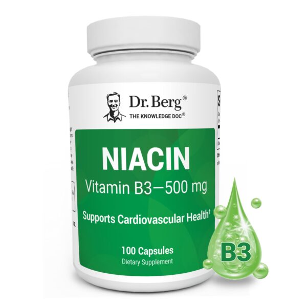 Dr. Berg Niacin - Vitamin B3 - 500 Mg Capsules