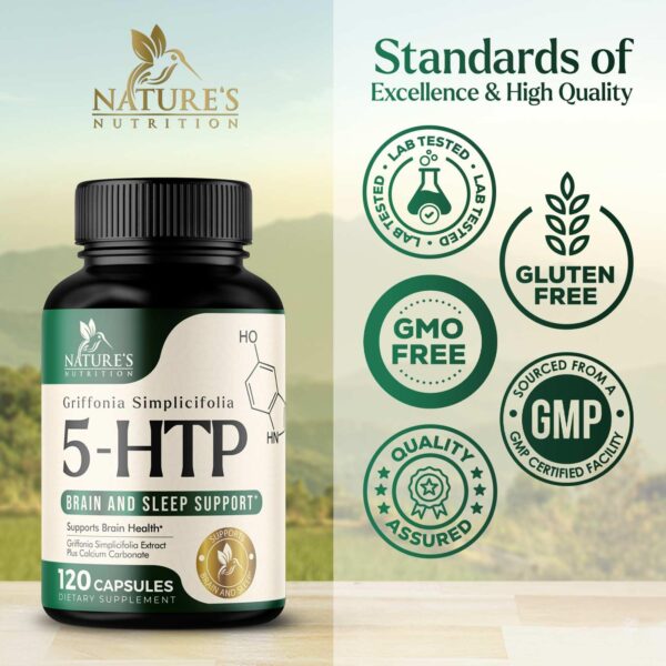 Nature’s Nutrition 5-HTP – Brain, Mood & Sleep Support Capsules