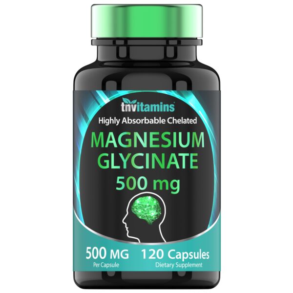Green People Magnesium Glycinate 500mg–  Muscle Support (120 Capsules)