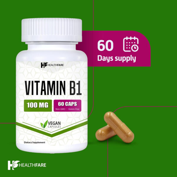 HealthFare Vitamin B1 100mg – | 60 Vegan Capsules