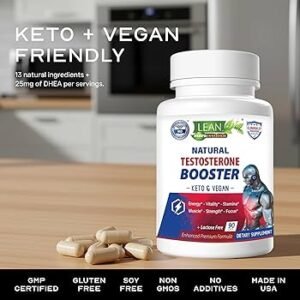 LEAN Nutraceuticals Natural Testosterone Booster MAX 90 Capsules