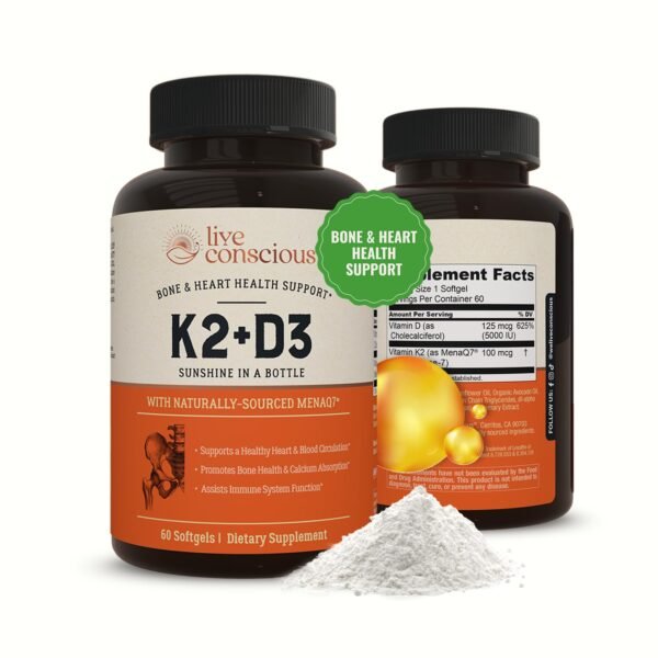 Live Conscious Vitamin K2 Mk7 With D3 Supplement