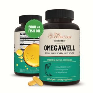Live Conscious Omegawell Premium Omega 3- 60 Capsules