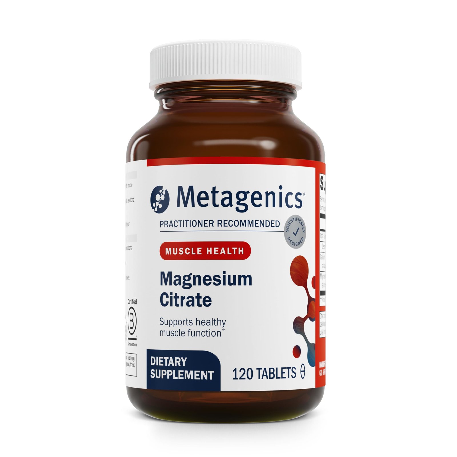 Metagenics MAGNESIUM Mag Citrate Tablets, Muscle and bone