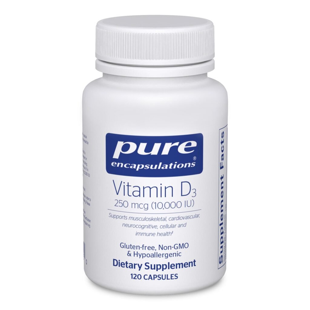 Pure Encapsulations Vitamin D3 250 mcg (10,000 IU)