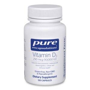 Pure Encapsulations Vitamin D3 250 mcg (10,000 IU) 120 Capsules