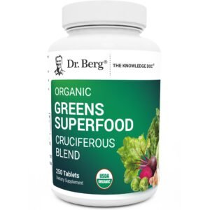Dr. Berg Organic Greens Superfood –  (250 Tablets)