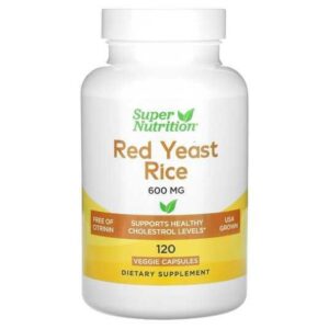Super Nutrition Red Yeast Rice 600 mg Capsules