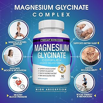 Just Nutrients Magnesium Glycinate 525mg – (90 Capsules)