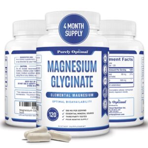 Purely Optimal Magnesium Glycinate 500mg Capsules