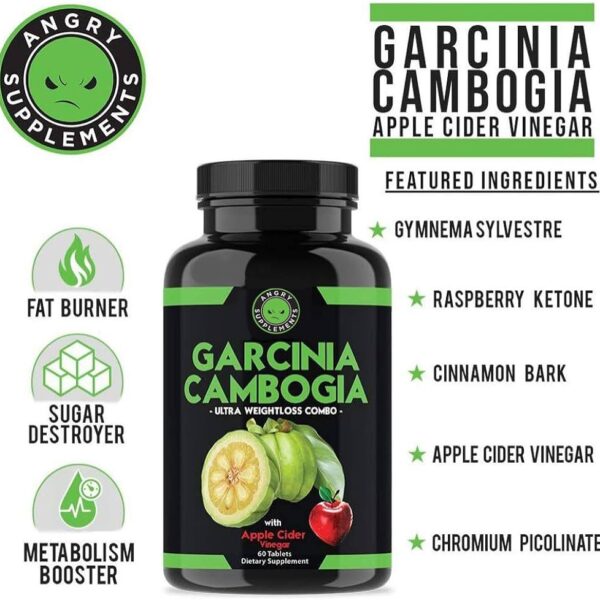 Angry Supplements Garcinia Cambogia With Apple Cider Vinegar Capsules