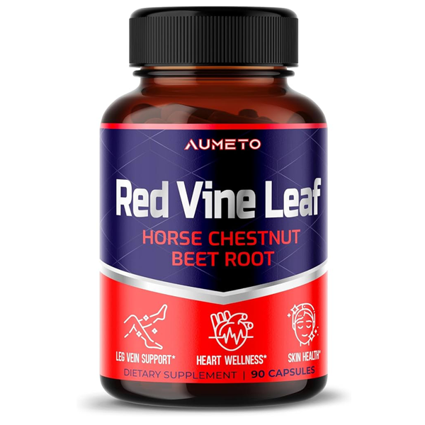 Aumeto Red Vine Leaf Supplement With Horse Chestnut Beetroot