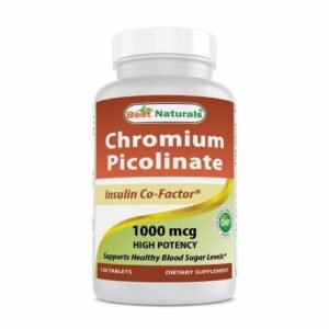 Best Naturals Chromium Picolinate – High Potency 1000 mcg Blood Sugar