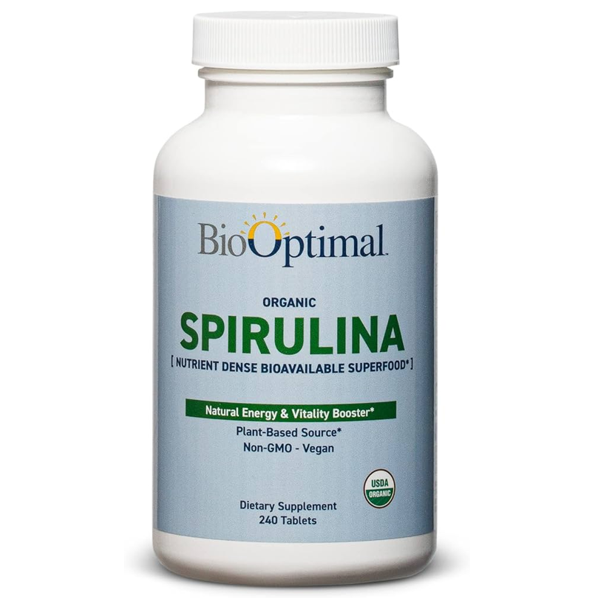 BioOptimal Organic Spirulina Tablets – USDA Organic 120 Tablets In Pakistan