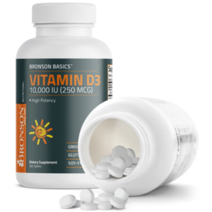 Bronson Basics™ Vitamin D3 10,000 IU (250 mcg) – 180 Tablets In Pakistan