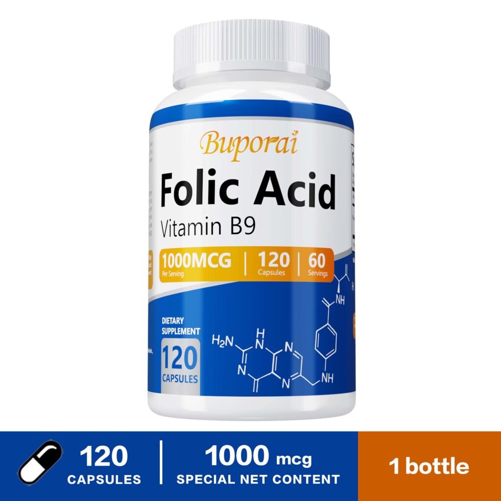 Buporai Folic Acid Vitamin B9 Supplement