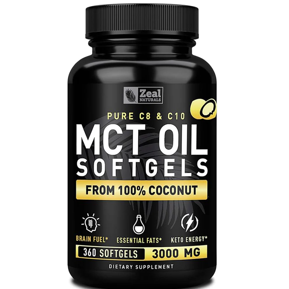 Zeal Naturals Pure C8 and C10 MCT Oil Softgels – 100% Coconut