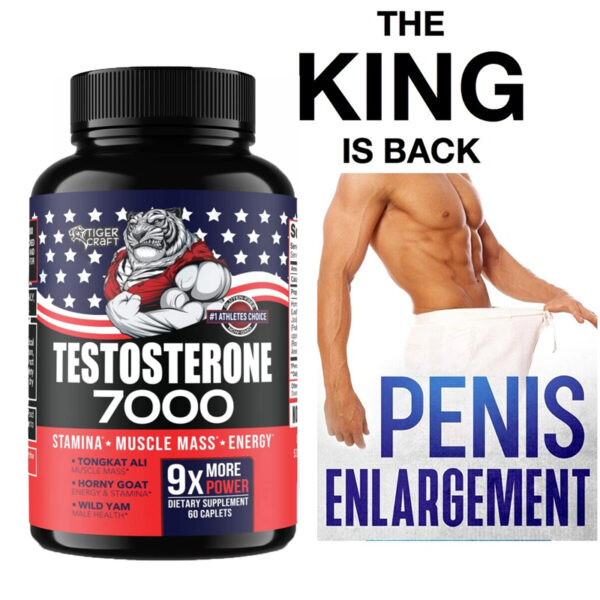 Tigercraft Testosterone 7000 – Ultimate Strength 60 Capsules