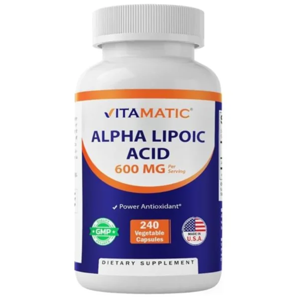 Vitamatic Alpha Lipoic Acid 600mg – Powerful Antioxidant 240 Capsules