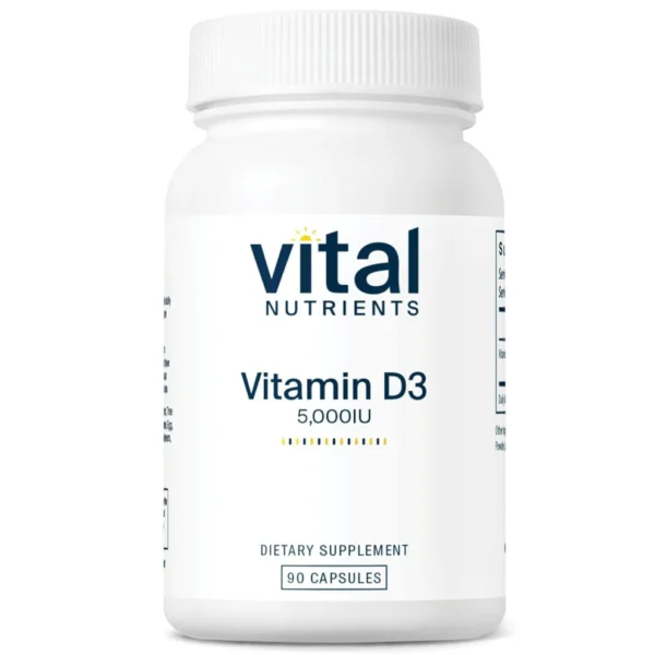 Vital Nutrients Vitamin D3, 5,000 IU Capsules