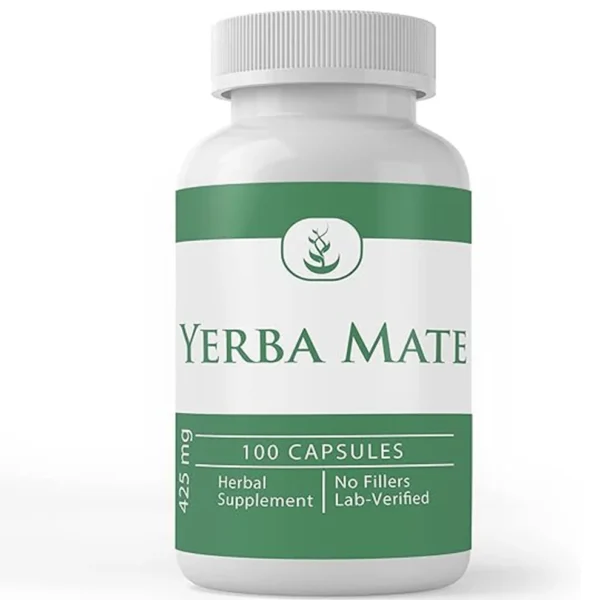 Yerba Mate 425mg – Herbal Energy & Focus Booster | 100 Capsules