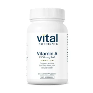 Vital Nutrients Vitamin A – 7500 mcg RAE – 100 Softgels