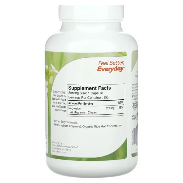 Zahler Magnesium Bioactive Citrate 200 mg Capsules