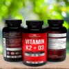 Divine Bounty Vitamin K2 Mk7 Mk4 - With D3 Supplement - 5000 IU Vitamin D3 3-in-1 Formula