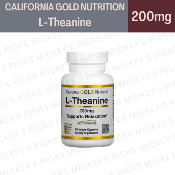 California Gold Nutrition L- Theanine 200 Mg Supplement