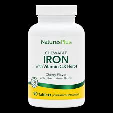 Natures Plus Chewable Iron With Vitamin C & Herbs Tablets