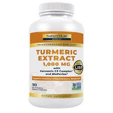 Nature's Lab Turmeric Extract 1000mg  – 180 Vegetarian Capsules