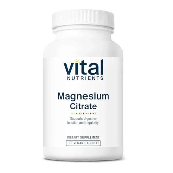 Vital Nutrients Magnesium Citrate – 100 Vegan Capsules