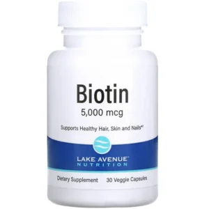 Lake Avenue Nutrition Biotin 5000 Mcg Capsules, Skin Health