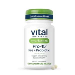 Vital Nutrients Hyperbiotics Pro-15 Pre + Probiotic – 30 Vegan Micro-Pearls