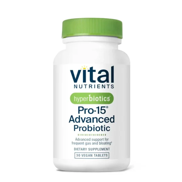Vital Nutrients Hyperbiotics Pro-15 Advanced Probiotic – 30 Vegan Tablets