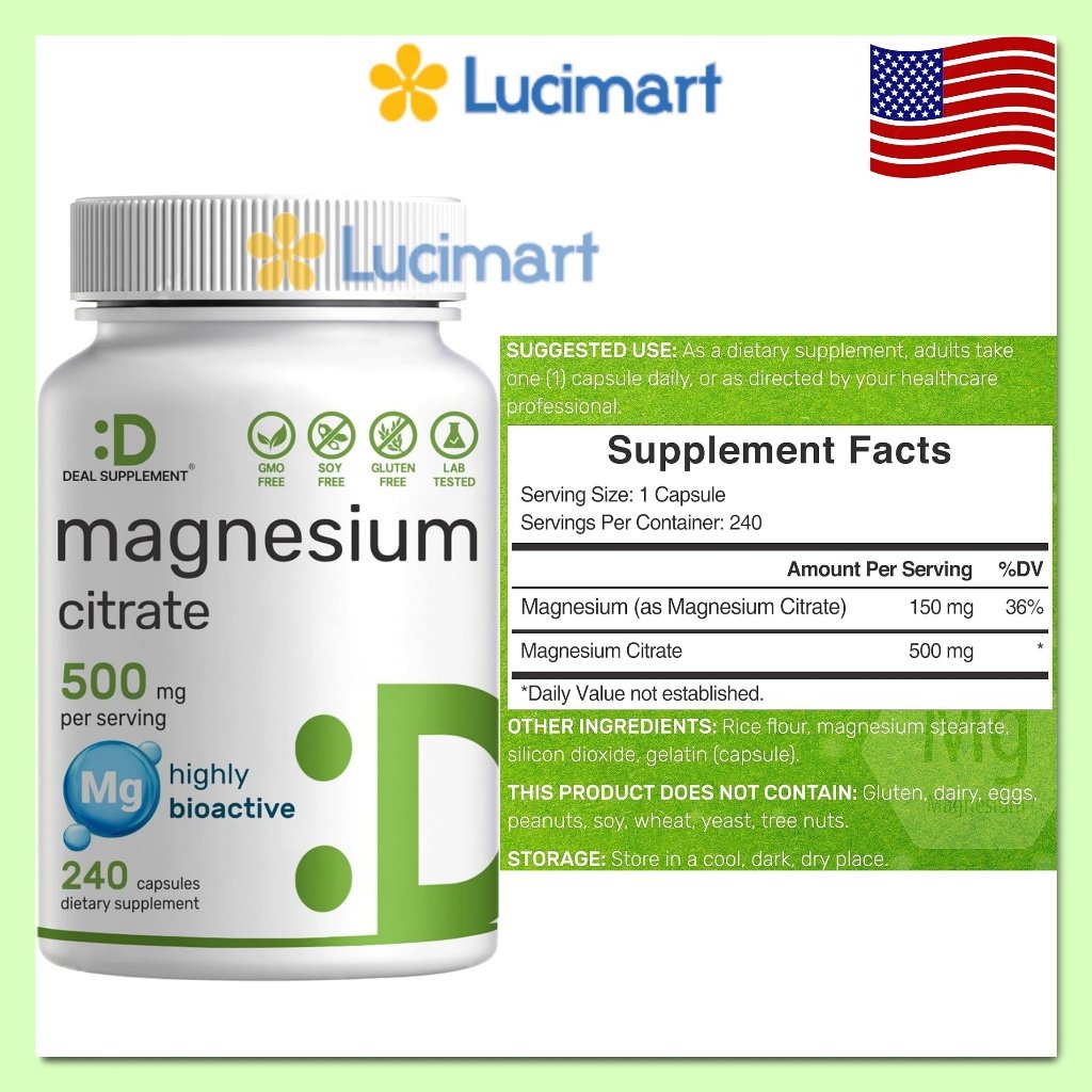 Deal Supplement Magnesium Citrate Capsules in Pakistan – MyDarazStore.com