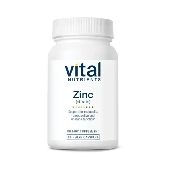 Vital Nutrients Vitamin C + Zinc (Citrate) – 90 Capsules